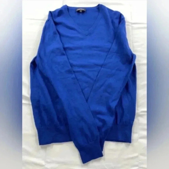 Express extra fine merino wool sweater Men's. Blue. Size Medium - Picture 5 of 6
